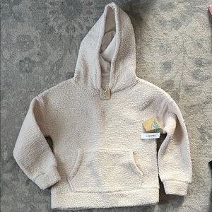 Kids' Cozy Beige Sherpa Hoodie